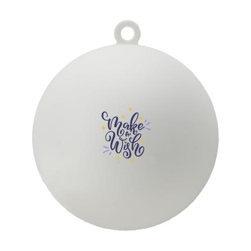 Kerstbal Ø7 cm in geschenkdoos wit