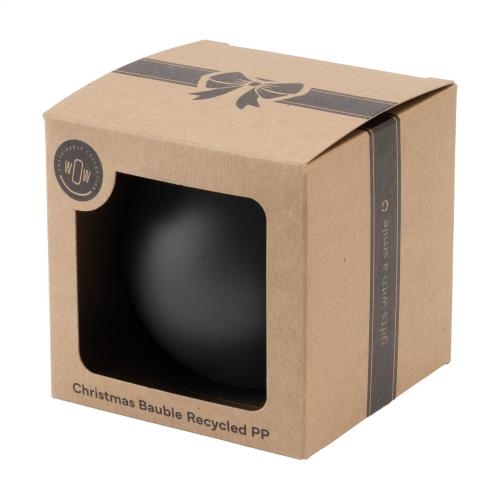 Kerstbal Ø7 cm in geschenkdoos zwart