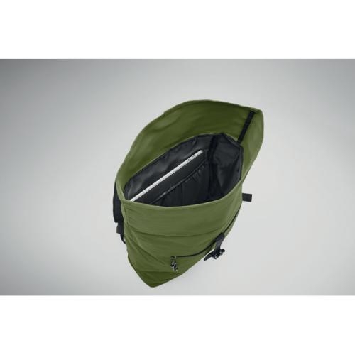 Polyester rolltop rugzak Irea army green