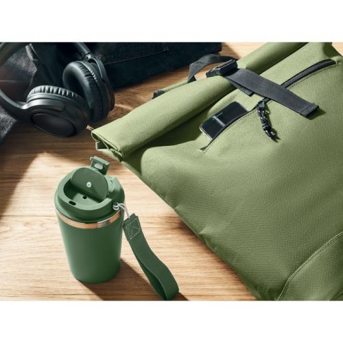Polyester rolltop rugzak Irea army green