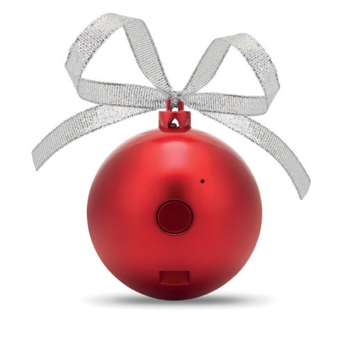 Draadloze speaker kerstbal Jingle ball rood