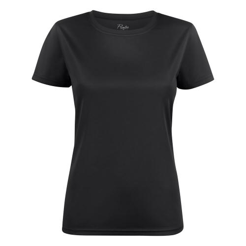 Printer Run T-shirt dames zwart,l
