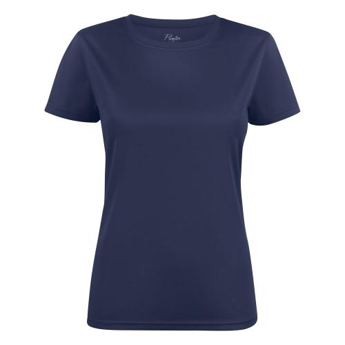 Printer Run T-shirt dames navy,l