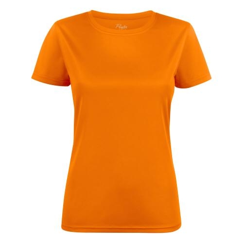 Printer Run T-shirt dames neon oranje,3xl