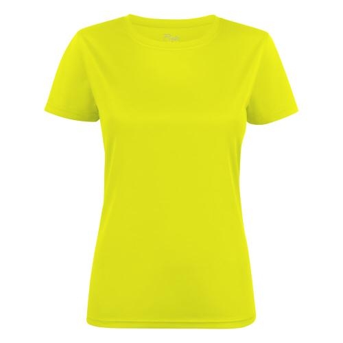 Printer Run T-shirt dames neon yellow,3xl
