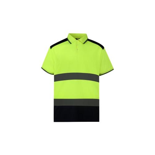 Tweekleurige veiligheidspolo hi vis yellow/navy,2xl