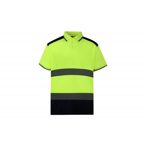 Tweekleurige veiligheidspolo hi vis yellow/navy,s