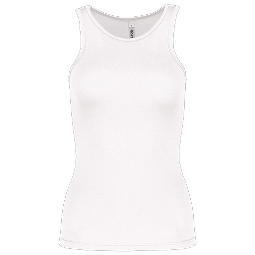 Sporttop sneldrogend Pro-Act dames wit,l