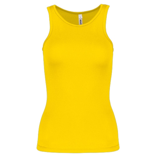 Sporttop sneldrogend Pro-Act dames true yellow,l
