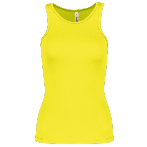 Sporttop sneldrogend Pro-Act dames fluorgeel,l