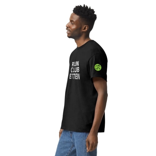 Zwart T-shirt met logo snelle levering zwart,l