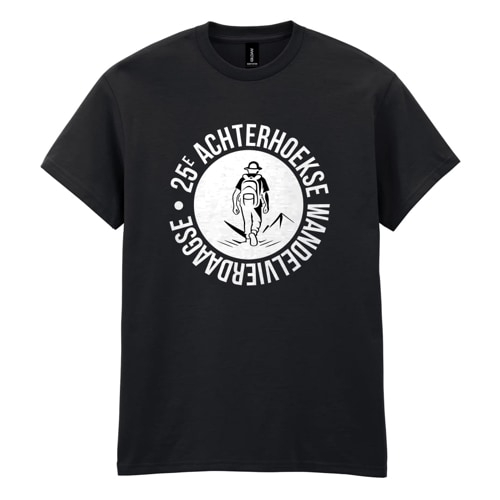 Zwart T-shirt met logo snelle levering zwart,l