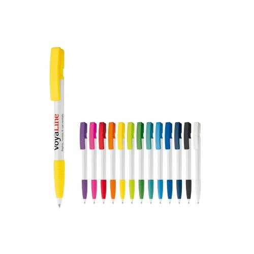 Balpen Nash grip hardcolour wit/royaal