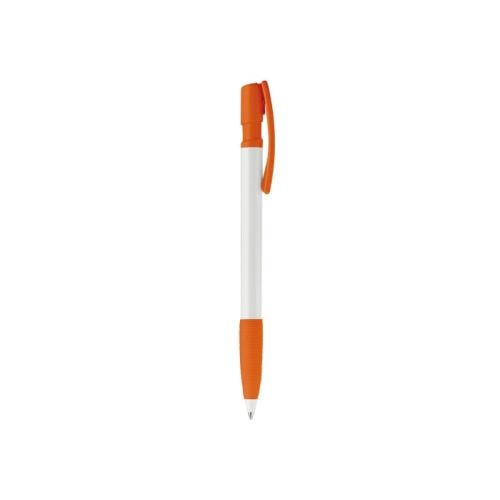 Balpen Nash grip hardcolour wit/oranje