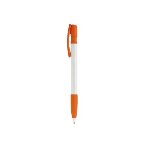 Balpen Nash grip hardcolour wit/oranje