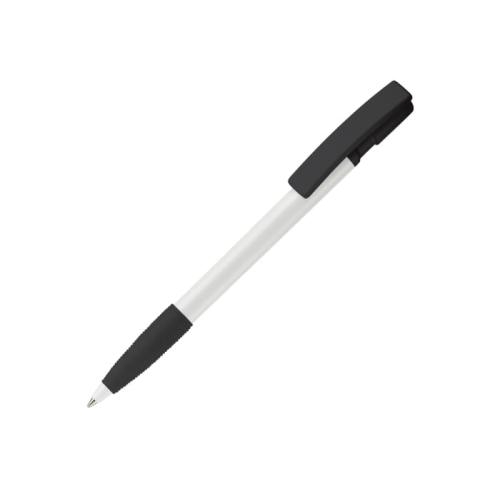 Balpen Nash grip hardcolour wit/zwart