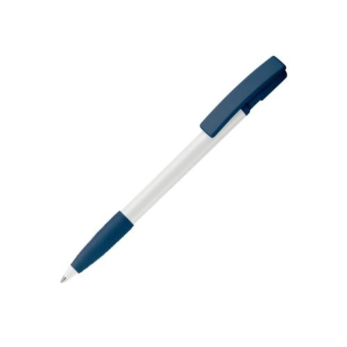 Balpen Nash grip hardcolour wit/donkerblauw