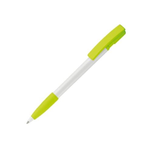 Balpen Nash grip hardcolour wit/lichtgroen