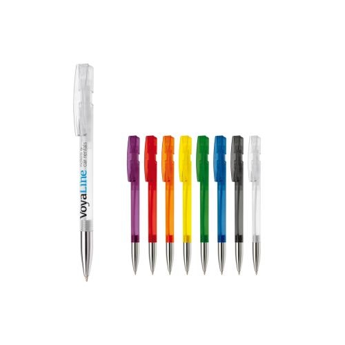 Balpen Nash metal tip transparant transparant blauw