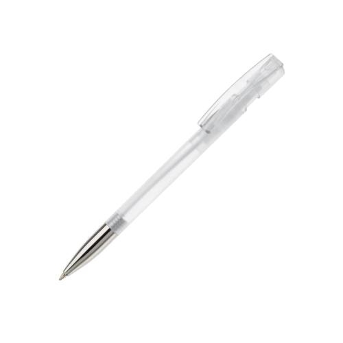 Balpen Nash metal tip transparant transparant/wit