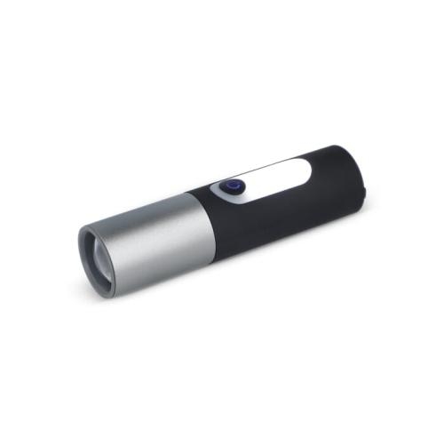 Oplaadbare 10W LED-zaklamp zoom zwart