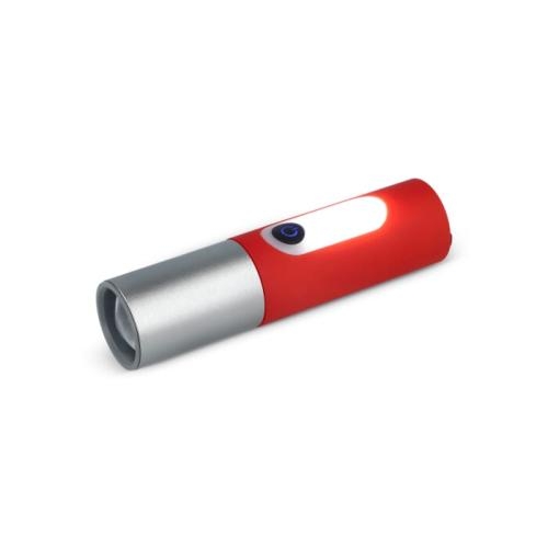 Oplaadbare 10W LED-zaklamp zoom rood