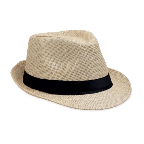 Papieren strohoed Boowie beige