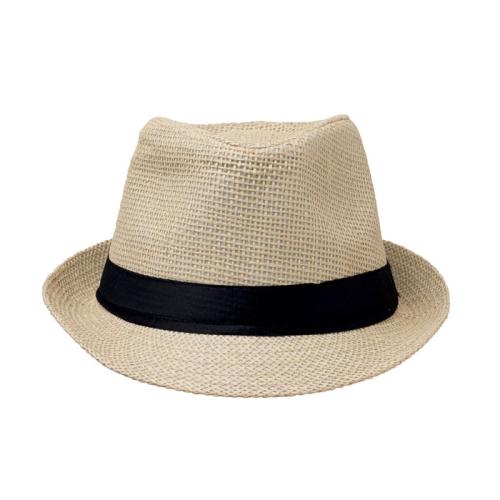 Papieren strohoed Boowie beige