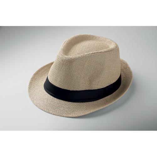 Papieren strohoed Boowie beige