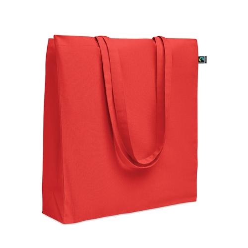 Fairtrade boodschappentas zijvouw Osole rood