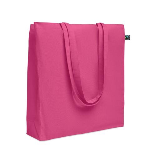 Fairtrade boodschappentas zijvouw Osole fuchsia