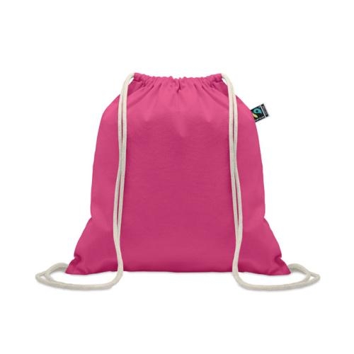Fairtrade trekkoordtas Osole fuchsia