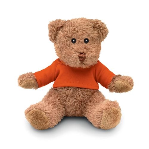 Teddybeer met T-shirt Johnny-T oranje