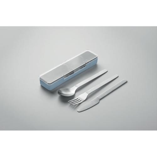 RVS bestekset Mesteck babyblauw