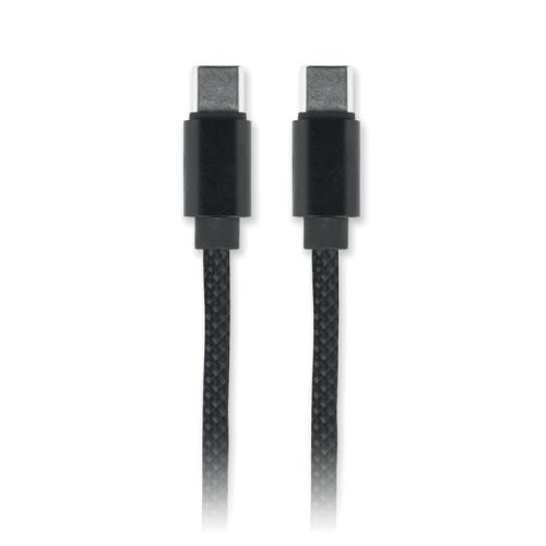 RPET magnetische kabel Braid zwart