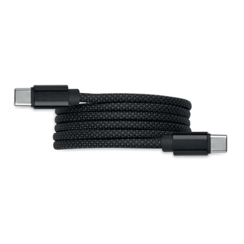 RPET magnetische kabel Braid zwart