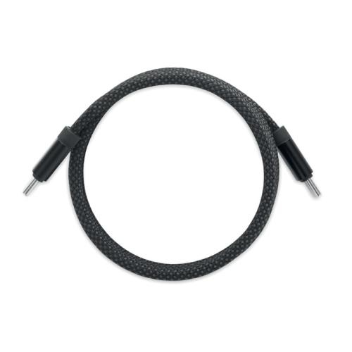 RPET magnetische kabel Braid zwart