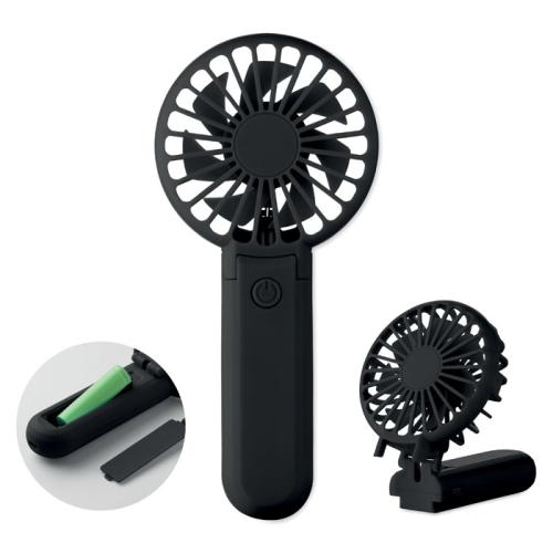 Draagbare vouwventilator Ibera zwart