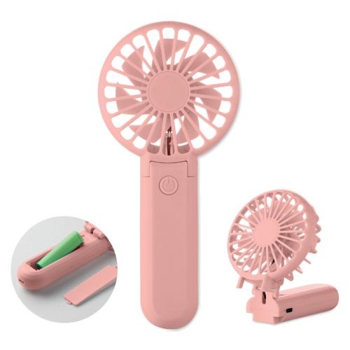 Draagbare vouwventilator Ibera baby pink