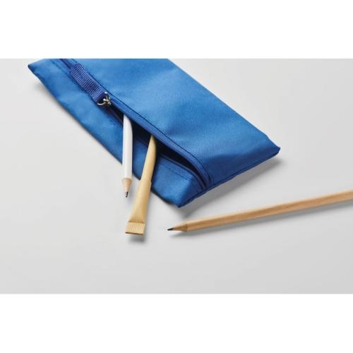 Etui met rits Study royal blue