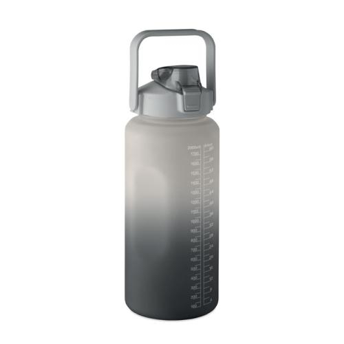RPET waterfles 2000 ml Activate max zwart