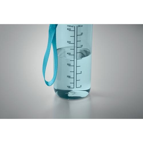 Sportdrinkfles 700 ml Enkel transparant lichtblauw