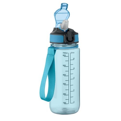 Sportdrinkfles 700 ml Enkel transparant lichtblauw