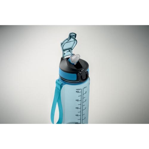Sportdrinkfles 700 ml Enkel transparant lichtblauw