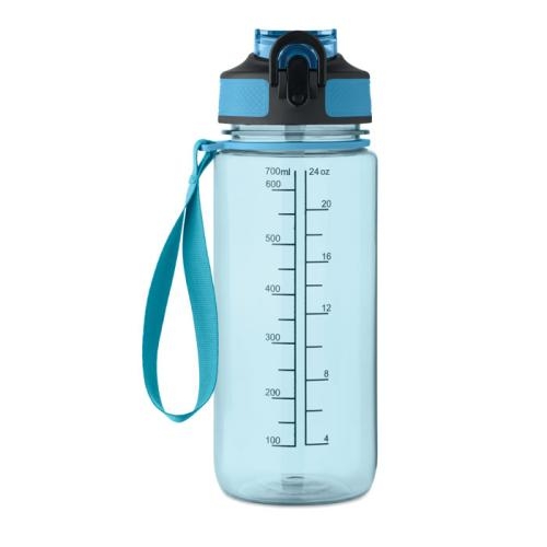 Sportdrinkfles 700 ml Enkel transparant lichtblauw