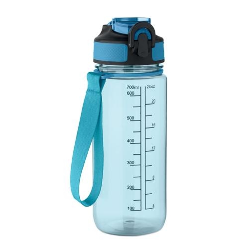 Sportdrinkfles 700 ml Enkel transparant lichtblauw