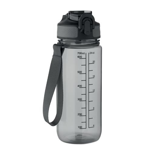 Sportdrinkfles 700 ml Enkel transparant grijs