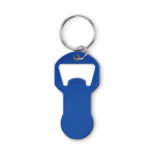 Alu sleutelhanger flesopener Clave blauw