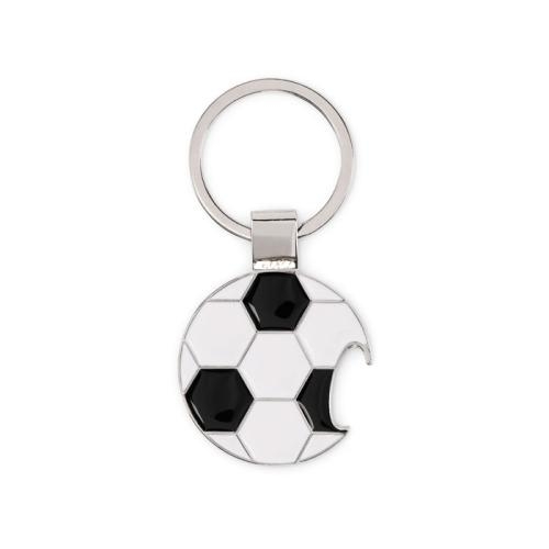 Voetbalhanger flesopener Open goal wit/zwart
