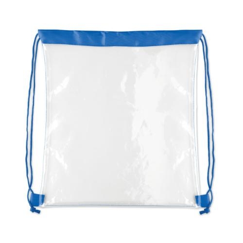 Transparante rugtas Usee royal blue